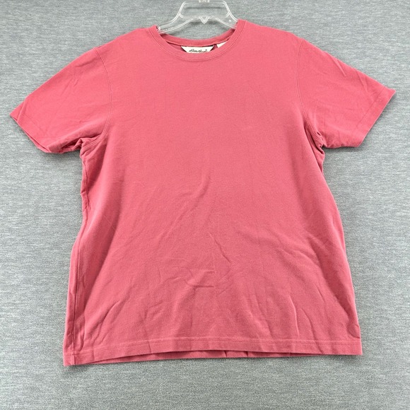 Eddie Bauer Tops - Eddie Bauer T-Shirt Women Large Tall Pink Short Sleeve Crew Neck Cotton Solid